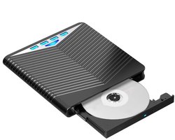 DrPhone FusionDrive 7-in-1 – USB C & USB 3.0 Externe DVD-Speler / Brander/ Lezer - Optische drive- RGB Verlichting – USB 3.0/ SD-kaartlezer/ SD-kaartslot - Geschikt Voor Windows 11, 10, 8, 7, Mac OS, Linux