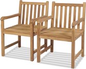 vidaXL - Tuinstoelen - 2 - st - massief - teakhout
