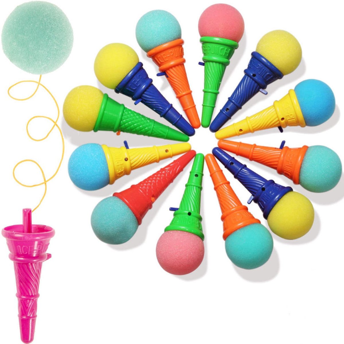Decopatent 36 STUKS Wegschiet ijsjes - Uitdeelcadeaus - Traktatie Uitdeelcadeautjes voor kinderen - Grabbelton - School - Kinderfeestje - Klein Speelgoed Trakteren - Grabbelton Traktaties Cadeautjes