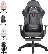Bol.com FOXSPORT Gamestoel - Gaming Chair - Ergonomisch - Verstelbaar - Met lendensteun en hoofdsteun - Met voetsteun - Bureaust... aanbieding