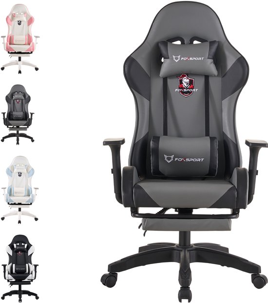 FOXSPORT Gamestoel Ergonomisch Verstelbaar Grijs - FOXSPORT - €109,99