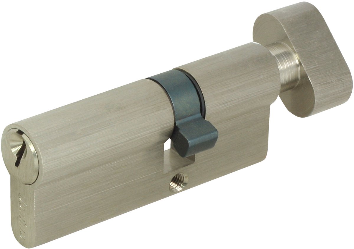 Domino® Cilinderslot Profielcilinder DMO 26/41K - Deurslot - Deurknop, knopcilinder - incl. 3 sleutels - Insteekslot - Voordeurslot Veiligheidscilinder Vernikkeld - Meer dan 25.000 cycli - Nikkel