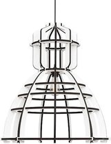 Het Lichtlab Hanglamp - No.19 xl industrielamp white edition - ø63xH72cm - MDF - Wit