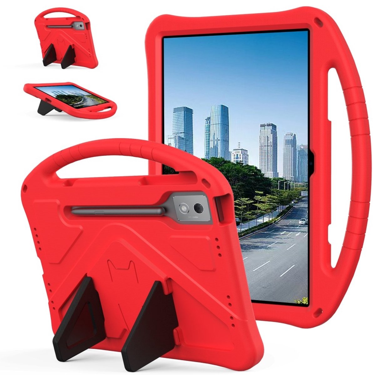 Coverup Tablethoes geschikt voor Lenovo Idea Tab Pro Hoesje - ShockProof Kids Case - Rood
