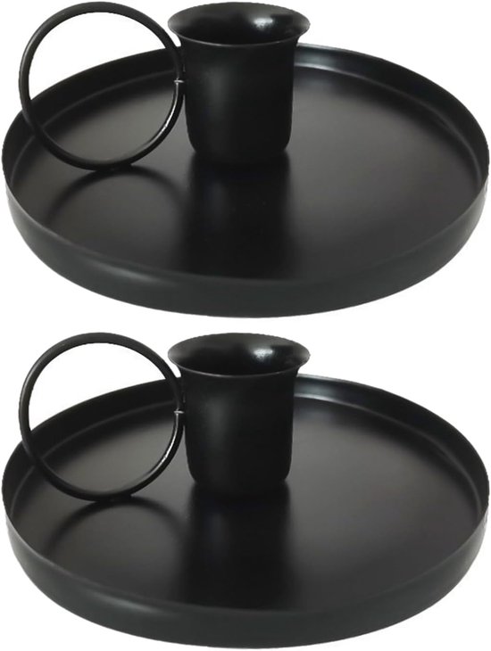 Antieke metalen ijzeren kandelaars - cilindrische kegelkaarsenhouders voor kerst- en bruiloftdecoratie