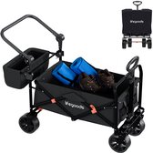 Bol.com LifeGoods Bolderkar - Opvouwbaar - Tot 120KG - 90L - Wasbaar Polyester - 120x80cm - Zwart aanbieding