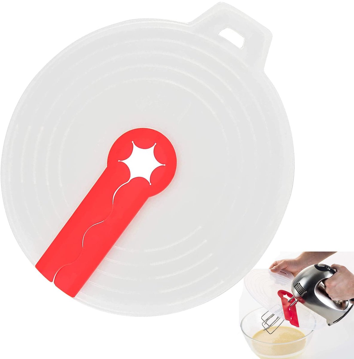 Ibenzoa® Universeel Spatscherm voor Mixkommen en Handmixers - 31 cm Diameter, Ideaal voor Eieren en Slagroom Kloppen