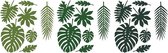 Ensemble de décoration Hawaii Feuille de palmier 21 pièces