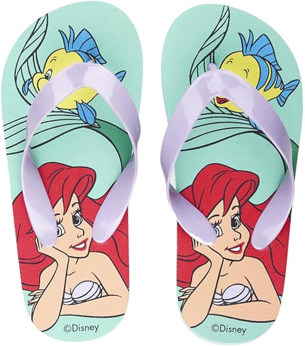 Disney Ariël Slippers voor Meisjes – Maat 26 t/m 33 – Kleine Zeemeermin Teenslippers – Comfortabel & Speels Design