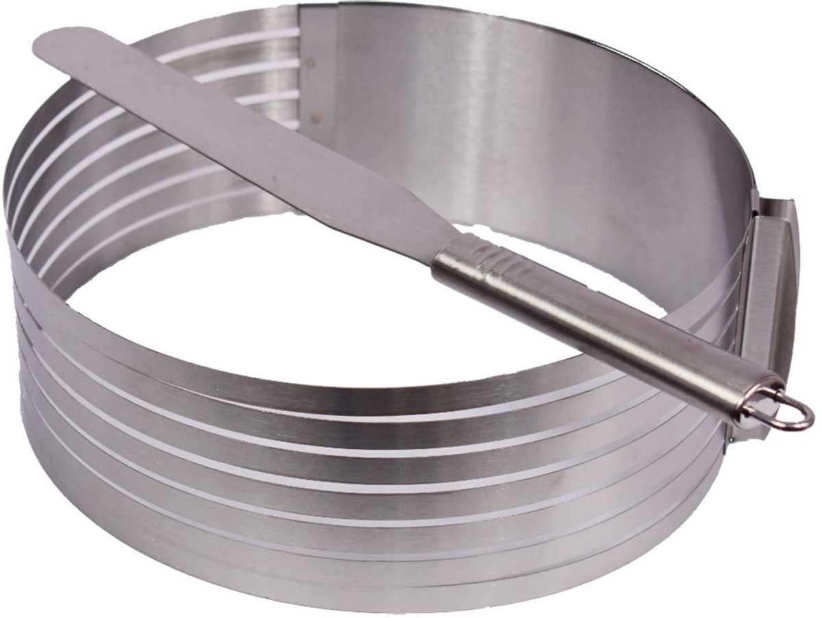 Brunbeste - Reverze Bakvorm - RVS - Verstelbaar - 26-30cm - Inclusief Mes