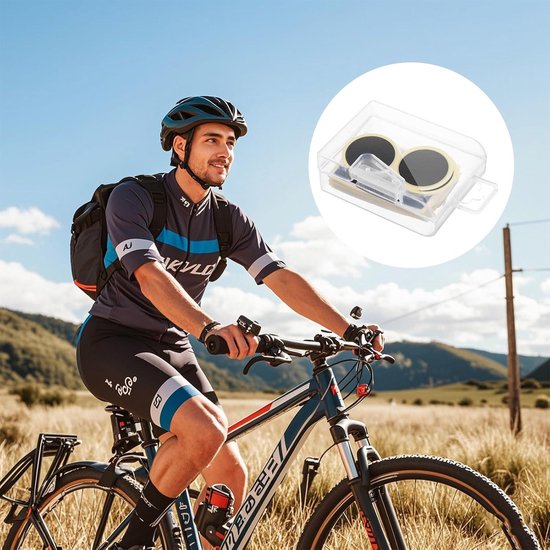 Reparatieset voor fietsbanden - Bandenlichter Patch Kit - Fiets Tube Punctie Rubber Patches Met Draagbare Case Fiets Accessoires 14/15/18/26/ Zcsxk