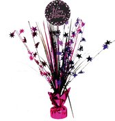 Verjaardag Tafeldecoratie Happy Birthday Roze 33cm