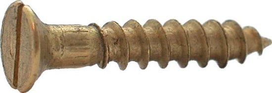 Vis à bois Kelfort tête fraisée fendue laiton 4.0 x 30mm