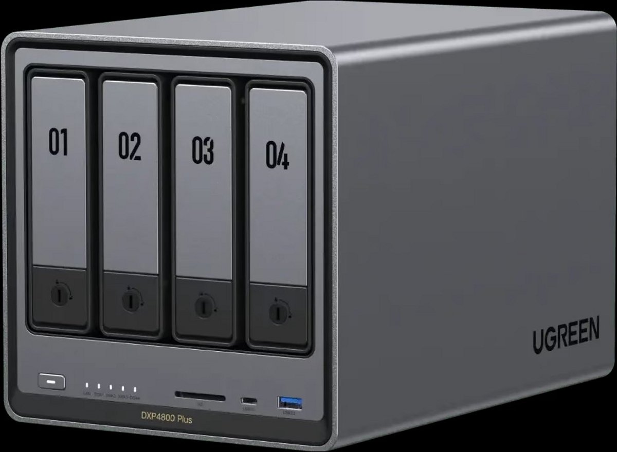 UGREEN NASync DXP4800 Plus NAS 4 Bay Desktop - CPU Intel Pentium Gold, 8 GB RAM DDR5, 10 GbE, Senza Dischi - Foto 3