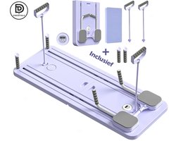 D-essentials® Pilates Board - Full Body Workout - Pilates reformer - Timer en Antislip Trainingsmat - 2025 Model - Buikspier Trainer - Fitness - Eenvoudige Installatie - Gewicht Verlies en Spieropbouw