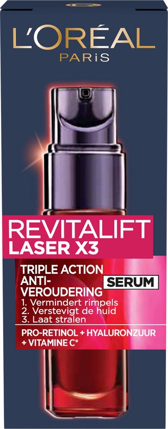 L’Oréal Paris Revitalift Laser X3 anti-rimpel serum - Drievoudige werking - Trekt snel diep in de huid - 30 ml