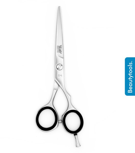 BeautyTools SILVER LINE Ciseaux de coiffure / ciseaux de coupe droitier pour cheveux épais - Argent ThicCut (6 pouces) - (RS-1635)