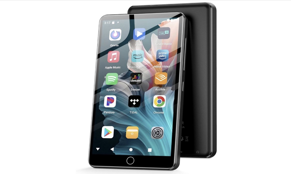 144 GB MP3-speler met WiFi en Bluetooth, 4,02 IPS HD-touchscreen, MP4- speler met luidsprekers, muziekspeler voor kinderen, Android-muziekspeler met Spotify, Deezer en Play Store voorgeïnstalleerd