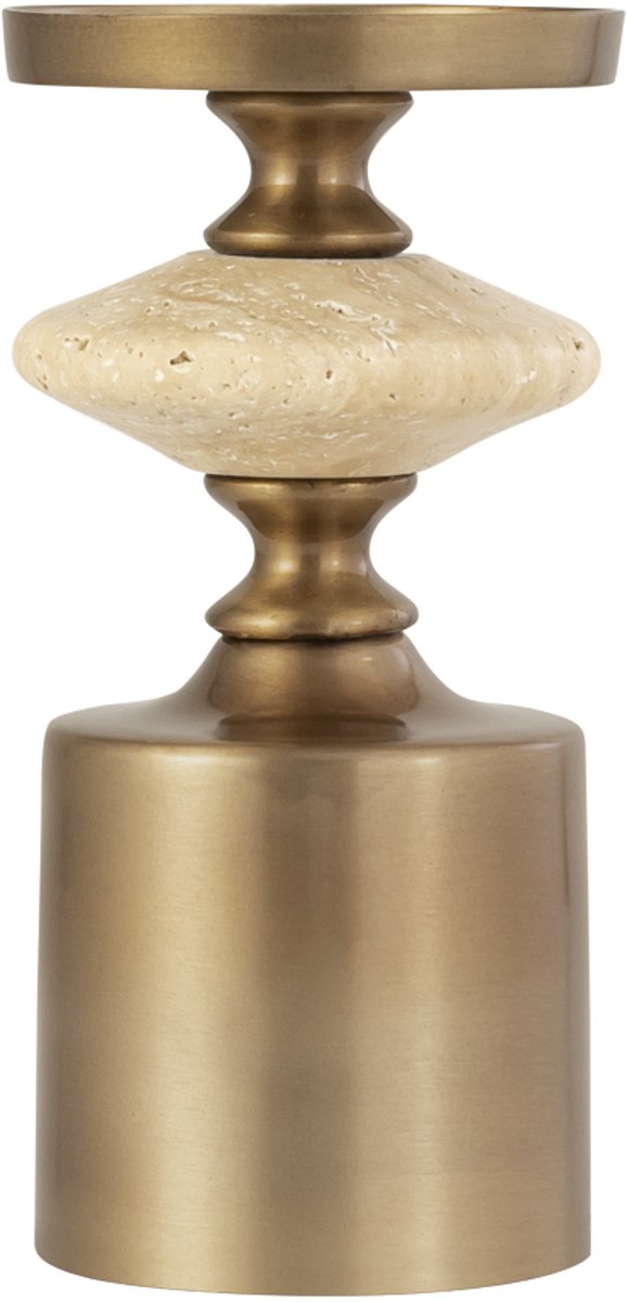 PTMD Kandelaar Nikolaos - Goud - 11x11x23cm