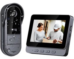 Video deurbel met camera – Deurbel met beeld – Slimme deurbel – Draadloze video deurbel – Beveiliging huis – Deurbel met app – WiFi deurbel – Nachtzicht – Tweeweg audio – Beveiligingscamera voordeur – Voor smartphone en tablet