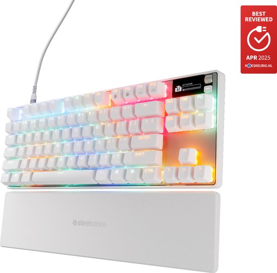 SteelSeries Apex Pro TKL Gen 3 Mechanisch Gaming Keyboard - Wit - US Layout - Rapid Tap