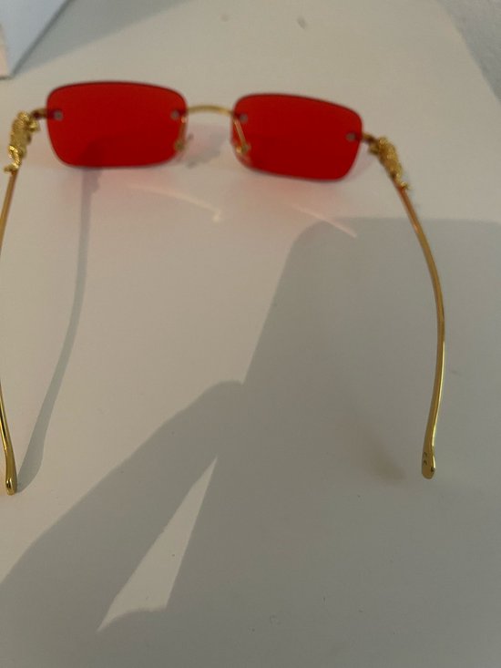 Lgeura® Randloze Zonnebril - Mode Rood (UV400) - Unisex - Perfect voor Zomer & Buitenactiviteiten - man -vrouw - Rood - zomer van Merkloos — afbeelding 3
