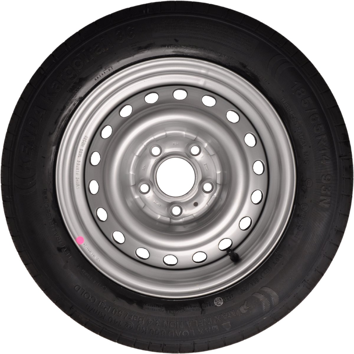 Compleet aanhanger wiel - 185/65R14 - steekmaat: 5x112 - draagvermogen: 650 kg - naafdiameter: 67 mm