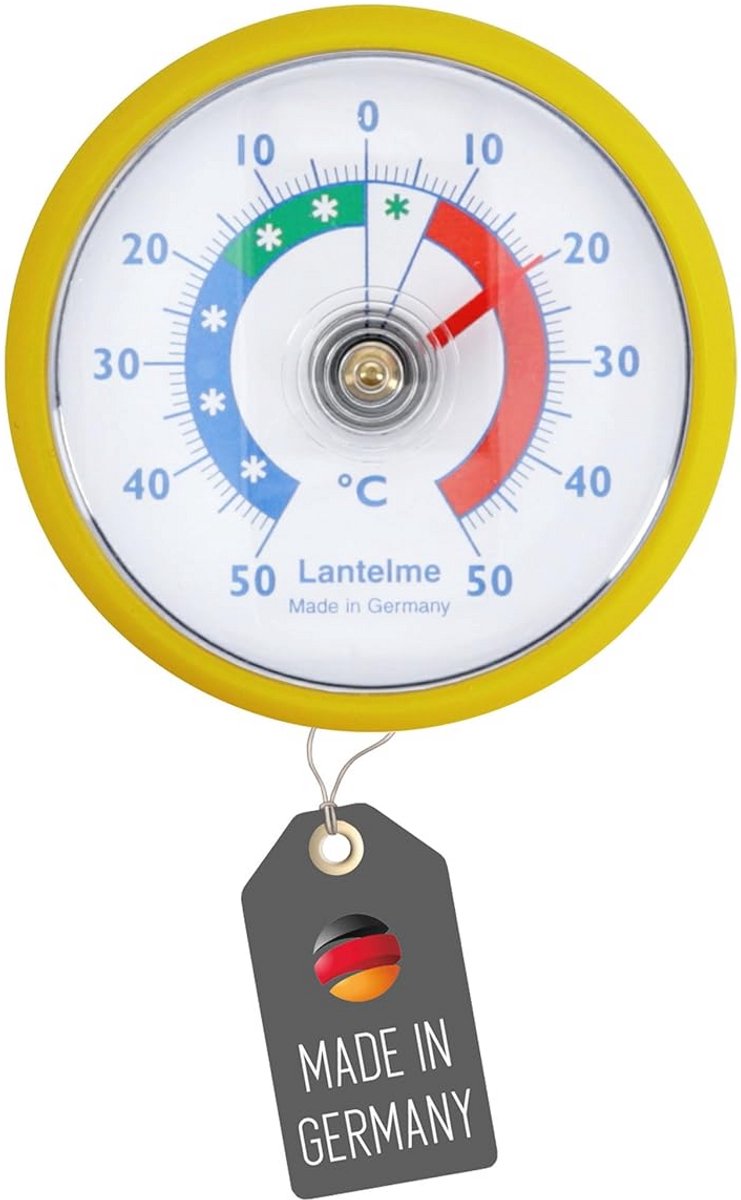 Koelkastthermometer - Zelfklevend, Analoog, Voor Koelkast en Vriezer - Nauwkeurige Temperatuurmeting van -50 °C tot +50 °C