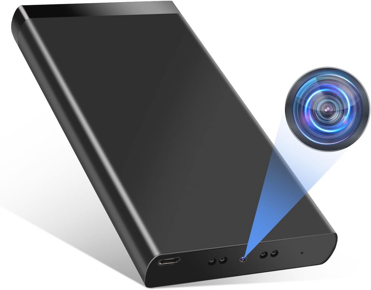 Mini Spion Camera met Power Bank 10000mAh - 1080P HD Bewakingscamera met Nachtzicht