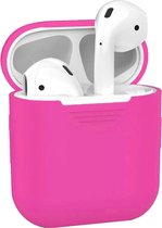 Hoes voor Apple AirPods Hoesje Siliconen Case Cover - Donker Roze