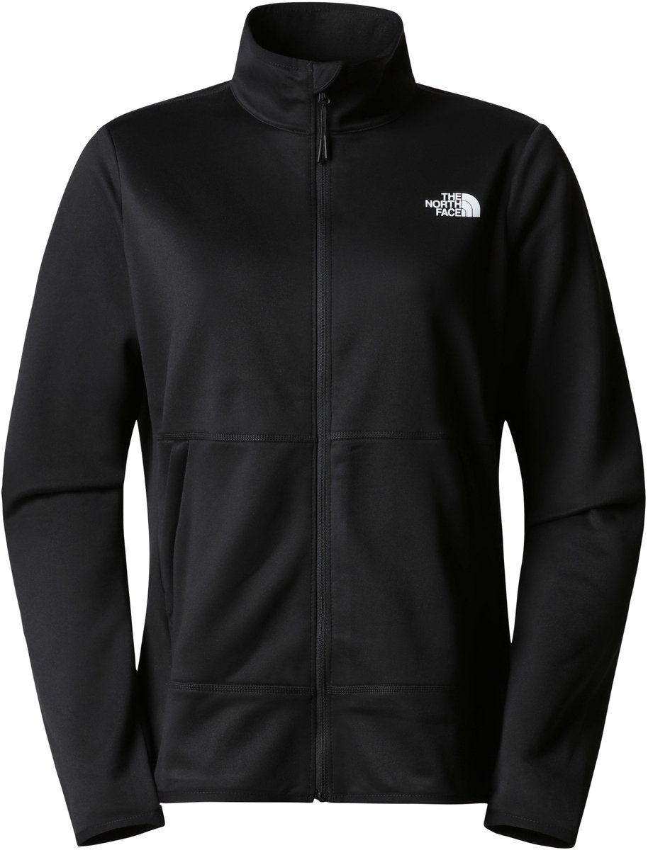 The North Face Dames Fleecejas Canyonlands met ritssluiting Teddyjas voor wandelen en buitenactiviteiten Fleece in middelgewicht met zakken met veilige ritssluiting TNF Zwart