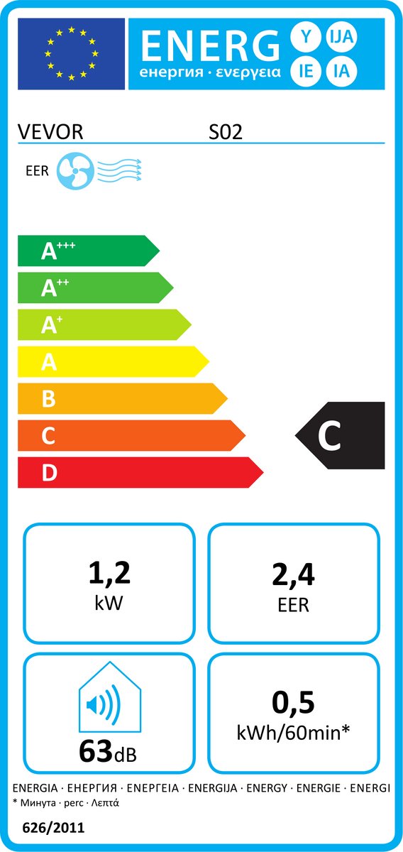 Afbeelding 2 van Draagbare Airconditioner, 4250 BTU, 3-traps Airconditioner
