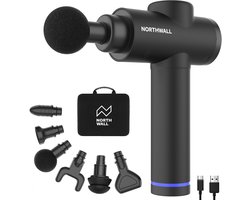 foto van Northwall Massage Gun Professioneel Prime - Massage Pistool Inclusief Koffer en 6 Opzetstukken - Krachtig en Draadloos Sport en Relax Massage Apparaat
