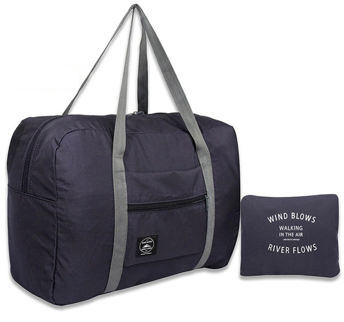 Weekendtas, Reistas of Opbergtas - Lichtgewicht, dun polyester en handig opvouwbaar voor kleding kleren opruimen - 20L - Marine Blauw