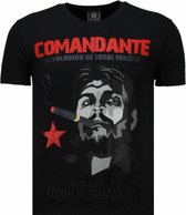 Che Guevara Comandante - Rhinestone T-shirt - Zwart