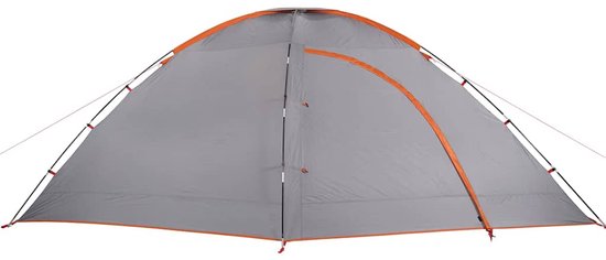 vidaXL Tent - 8-persoons - Waterdicht - Grijs/Oranje Kampeertent - Tent - Outdoor - Campingtent - Watersdicht van Vidaxl — afbeelding 5