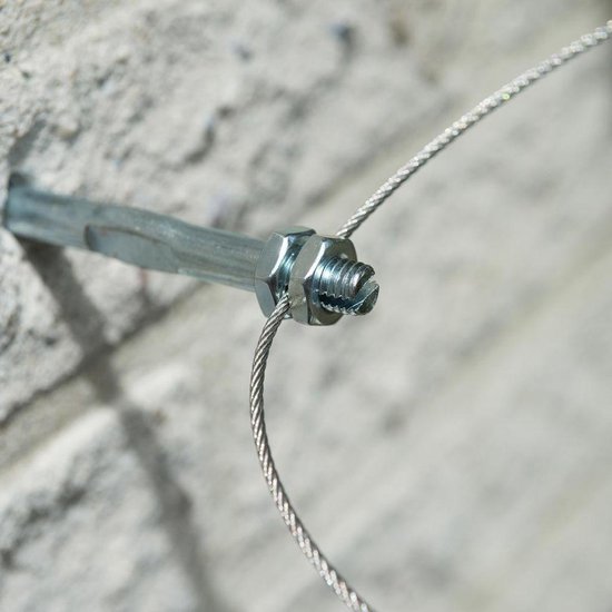 Nature - Spandraadsysteem voor klimplanten - 10m - verzinkte kabel - spandraad