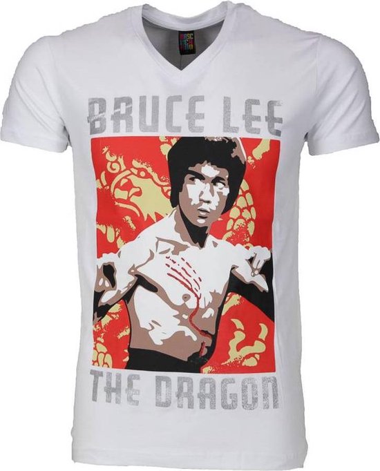 T-shirt - Bruce Lee the Dragon - Wit