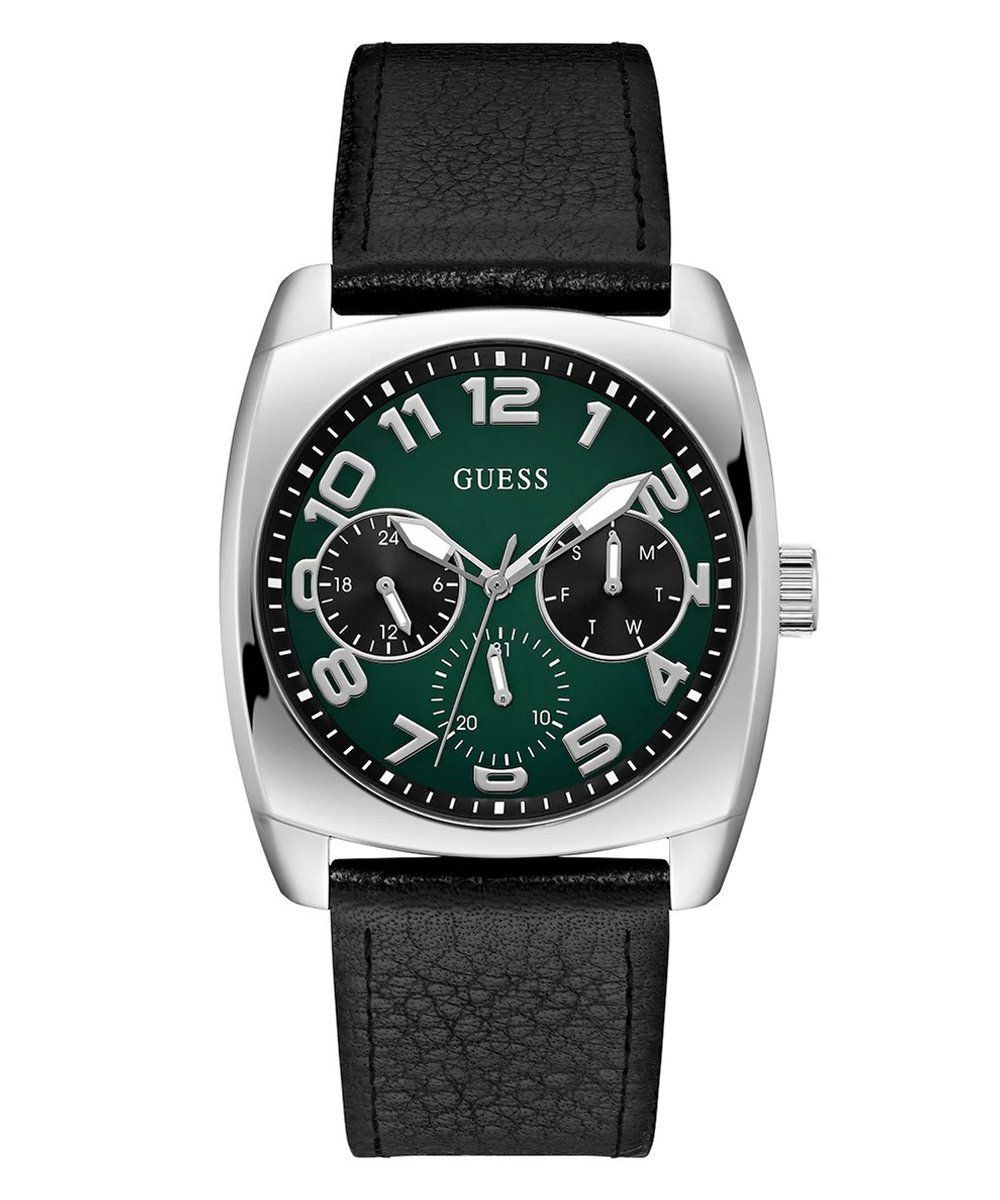 Guess Xander GW0792G1 Horloge - Leer - Zwart - Ø 41 mm