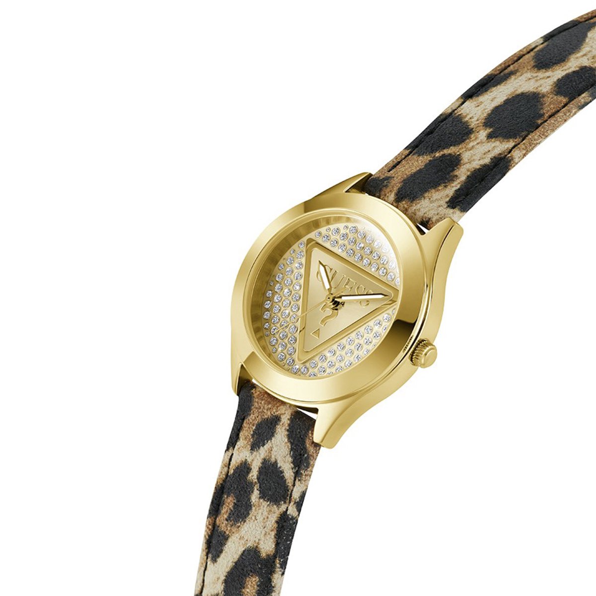 Guess Glitz Plaque GW0745L2 Horloge - Leer - Multi - Ø 34 mm