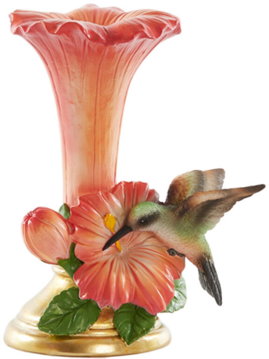 Light & Living Bird - kandelaar - koraal + groen/bruin - 14.5x10x20 cm groen,bruin