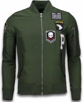 David Copper BomberJack Heren - Exclusive Airborne Patches - Groen - Maten: XXL