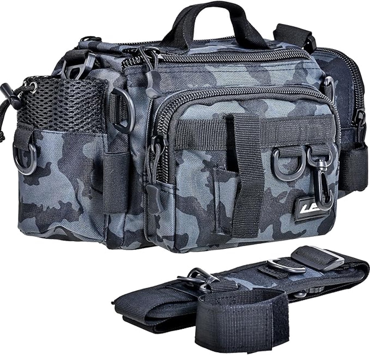 S&Dshopline® Vistas, vistas, viskoffer, foreltas, vissen met gevoerde schouderriem en handgrepen, vistas, vistas, opbergtas voor outdoor-visuitrusting, Camouflage-1, Sportief