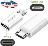 Usb Type C Female Naar Micro Usb Male Adapter Connector Type-C Micro Usb Charger Adapter wit