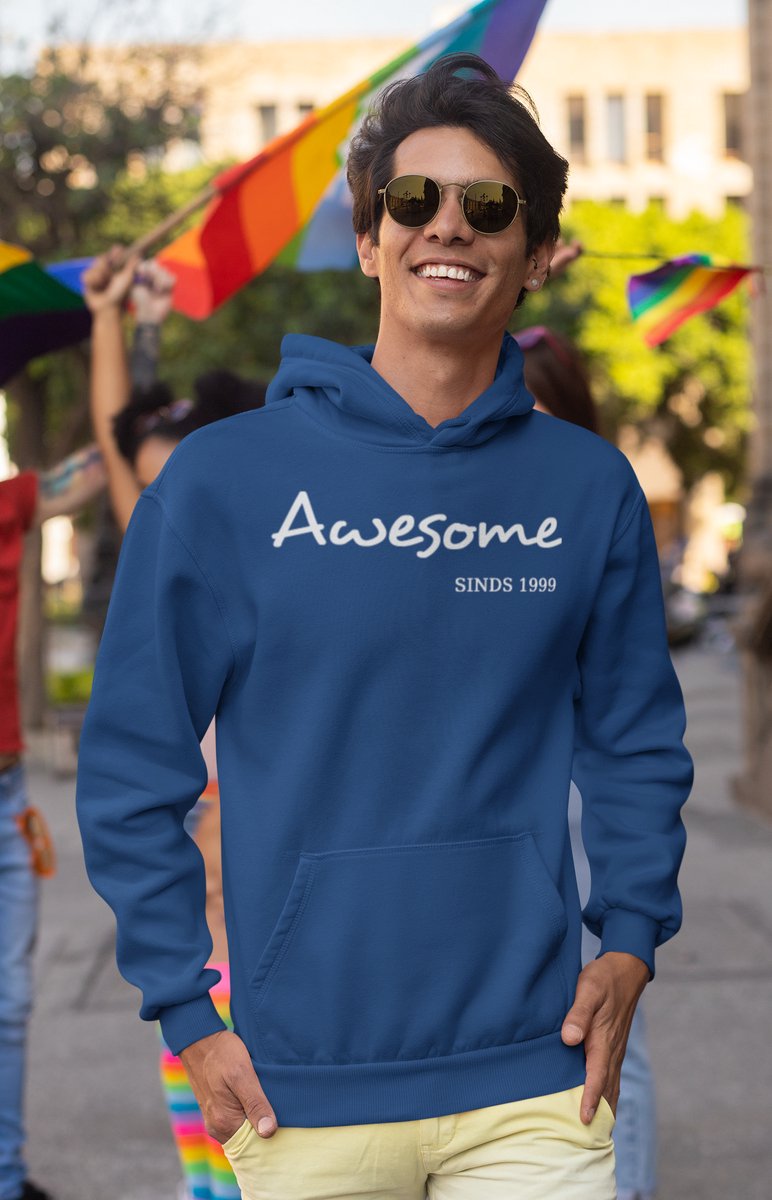 1999 Verjaardagscadeau heren Hoodie heren met capuchon Awesome Hoodies Blauw