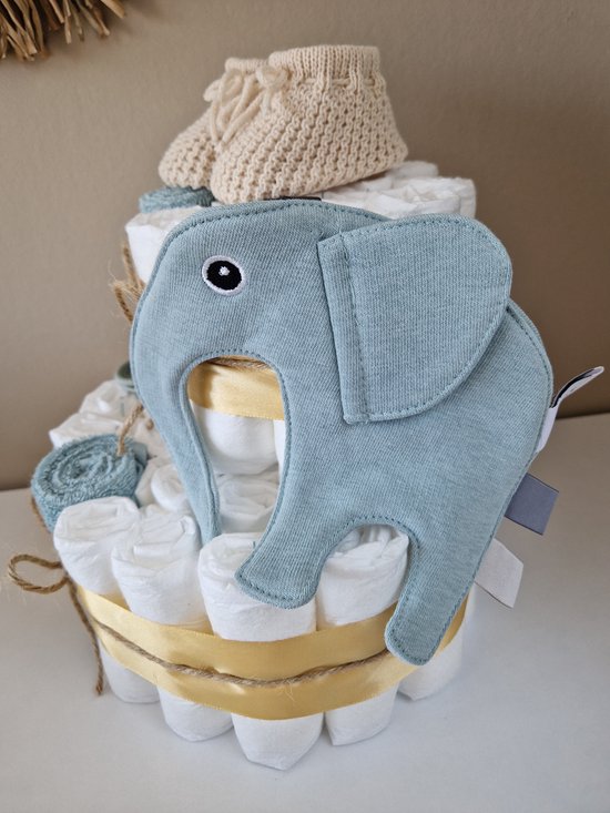 Luiertaart Sage Neutraal Funnies- Frigg - Babyshower - Kraamcadeau van Funnies. — afbeelding 3