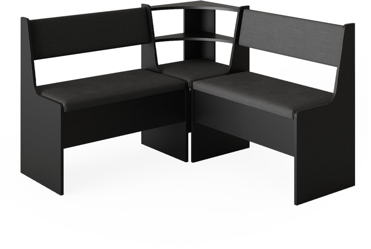 Vicco Roman Eetkamerhoekbank – 120 x 120 cm Zwart