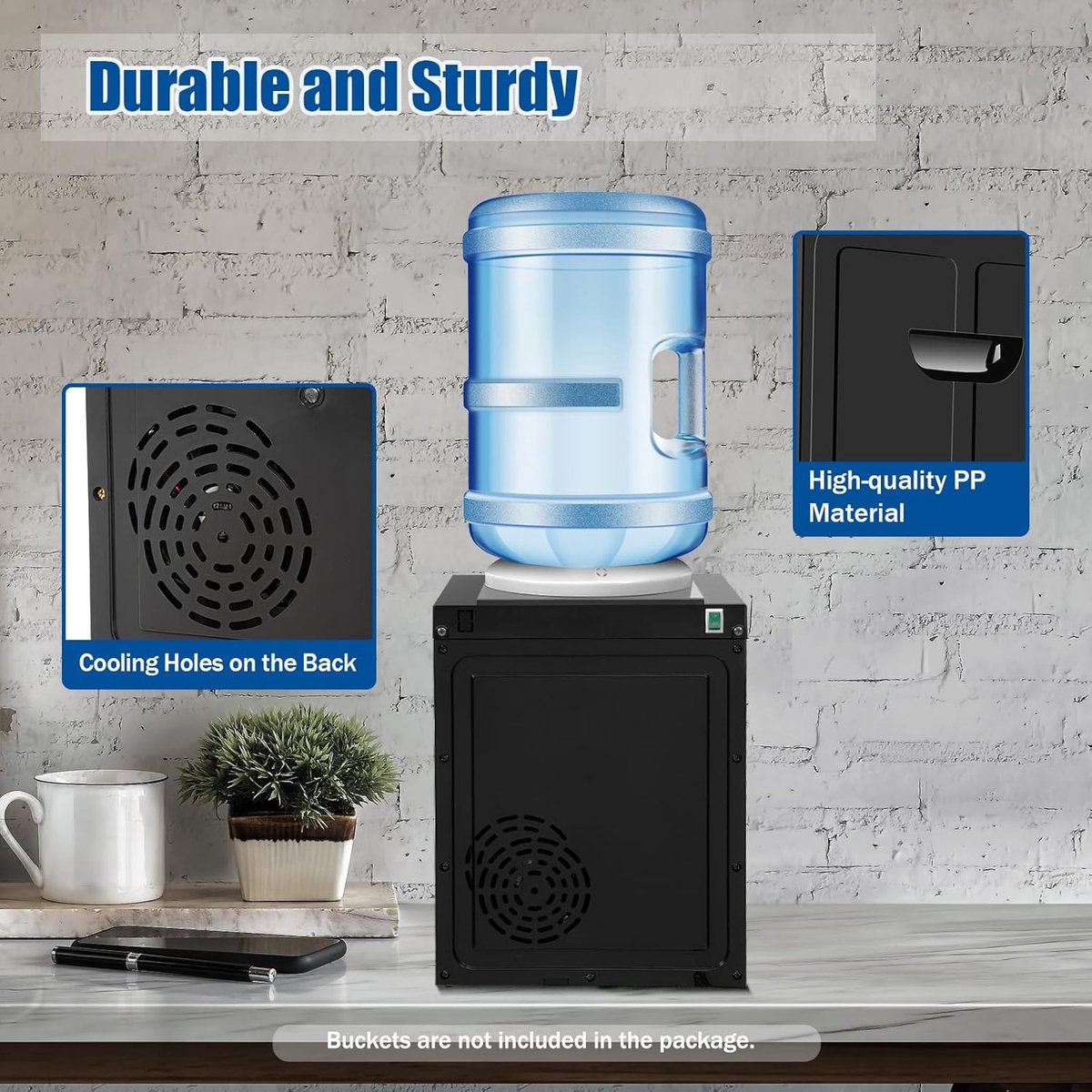 Waterdispenser Met Koud Water - Waterkoeler - Wit en Zwart