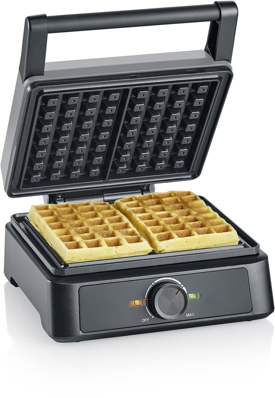 Severin WA 2125 Belgisch wafelijzer,, ca. 1.600 W, PFAS-vrije keramische coating van de bakplaten, wafels in minder dan 3 minuten