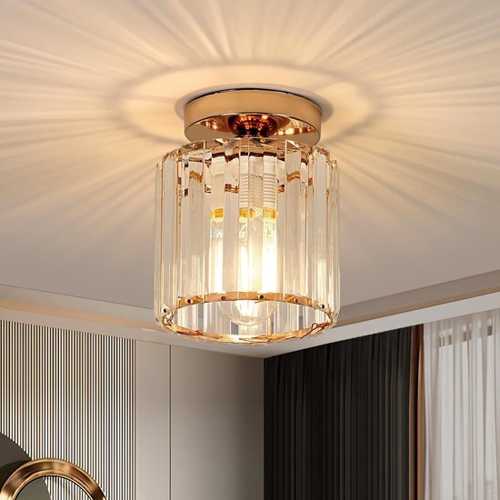 Moderne Industriële Kristallen Plafonnier - Plafondlamp E27 voor Binnenhuis - Plafondverlichting voor Gang, Entree, Slaapkamer, Eetkamer, Woonkamer